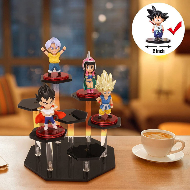 Akril kijelzőállvány Naruto Pop Mart figurás kijelzőhöz, vakdobozos tároló kijelzőállvány baba kézi Aberdeen tárolóállványhoz