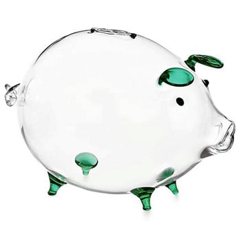 Pig Piggy Bank Κουτιά χρημάτων Κουτιά νομισμάτων Χαριτωμένο διαφανές γυάλινο αναμνηστικό γέννηση