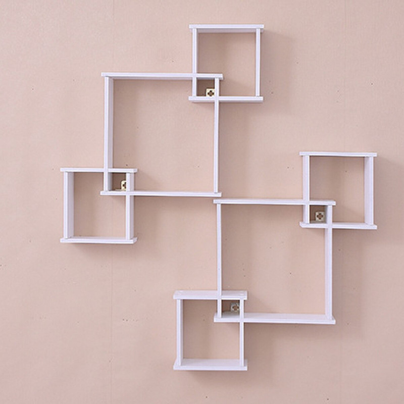 Raft de depozitare modern montat pe perete Suport de prezentare pentru articole diverse Decorare de perete de fundal TV Suport de depozitare pentru camera de zi
