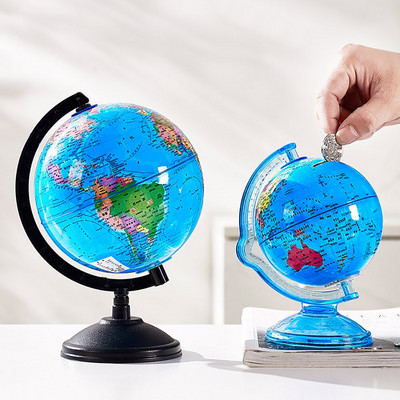 Creative Globe Money Box Fun Piggy Bank Παιδικό ταμιευτήριο για κέρματα Δώρο Διακόσμηση καθιστικού Παγκόσμιος χάρτης Χρηματοκιβώτιο αποθήκευσης χρημάτων