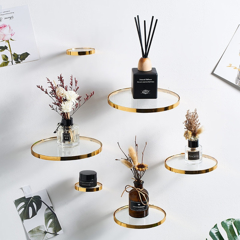 Paprastas namų dekoravimas Stiklo atbrailos namų dekoro lentyna gėlėms Sieninės lentynos Dekoratyviniai augalai Gėlių vazonų lentyna Sieninė lentyna Amatai