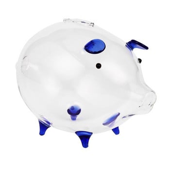 Pig Piggy Bank Κουτιά χρημάτων Κουμπί κερμάτων Χαριτωμένο διαφανές γυάλινο αναμνηστικό δώρο γενεθλίων για παιδιά Παιδιά