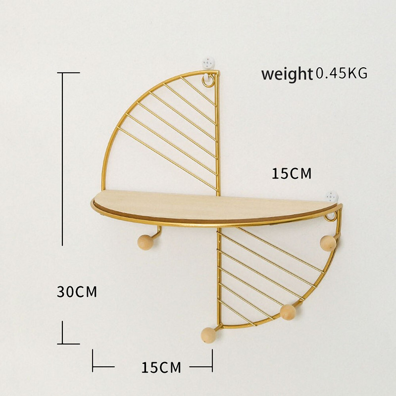 Kreatív vas művészeti tároló kijelző polc falra szerelhető tároló állvány Konyha Hálószoba Nappali Állvány Lakásdekoráció