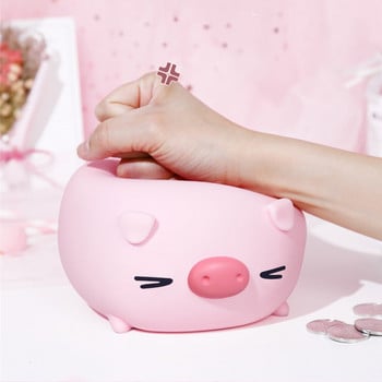 Γελοιογραφία Piggy Bank Cute Money Coin Box Παιδικά παιχνίδια Squeak Lovely Pig Saving Bank Στολίδι ζώων Αποθήκευση Κουτί Χριστουγέννων Δώρα