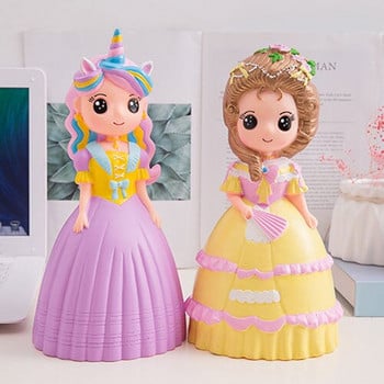 Creative Piggy Bank Cute Wings Princess Doll Money Boxes Μεγάλα Vinyl Cartoon Girl Coin Bank Decoration Gift