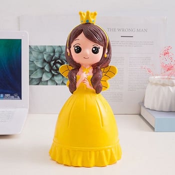 Creative Piggy Bank Cute Wings Princess Doll Money Boxes Μεγάλα Vinyl Cartoon Girl Coin Bank Decoration Gift