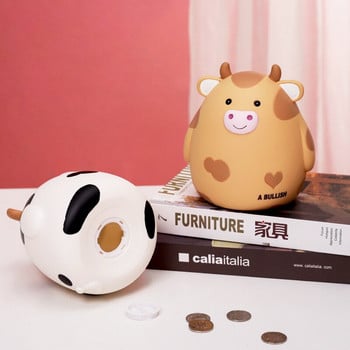 Cute Cartoon Cow Piggy Bank Διακόσμηση σπιτιού Παιδικό υπνοδωμάτιο Διακόσμηση επιφάνειας εργασίας Δώρο γενεθλίων Κουμπαράς