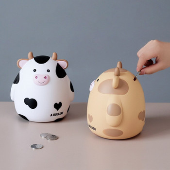 Cute Cartoon Cow Piggy Bank Διακόσμηση σπιτιού Παιδικό υπνοδωμάτιο Διακόσμηση επιφάνειας εργασίας Δώρο γενεθλίων Κουμπαράς