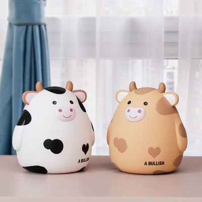 Cute Cartoon Cow Piggy Bank Διακόσμηση σπιτιού Παιδικό υπνοδωμάτιο Διακόσμηση επιφάνειας εργασίας Δώρο γενεθλίων Κουμπαράς