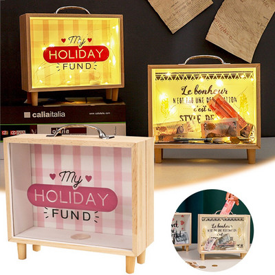 Bancă de bani Cutii de bani Pușculiță transparente Cadou Pușculițe pentru copii Cutie de bani Economisiți Cutie de bani Pușculiță Cadou Pușculiță Decor pentru acasă