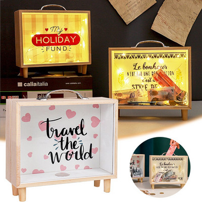 Bancă de bani Cutii de bani Pușculiță transparente Cadou Pușculițe pentru copii Cutie de bani Economisiți Cutie de bani Pușculiță Cadou Pușculiță Decor pentru acasă