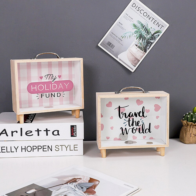 Bancă de bani Cutii de bani Pușculiță transparente Cadou Pușculițe pentru copii Cutie de bani Economisiți Cutie de bani Pușculiță Cadou Pușculiță Decor pentru acasă