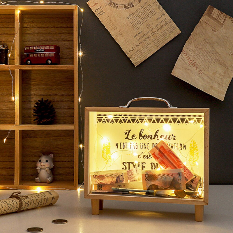 Bancă de bani Cutii de bani Pușculiță transparente Cadou Pușculițe pentru copii Cutie de bani Economisiți Cutie de bani Pușculiță Cadou Pușculiță Decor pentru acasă