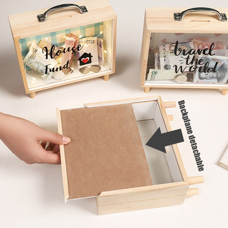 Bancă de bani Cutii de bani Pușculiță transparente Cadou Pușculițe pentru copii Cutie de bani Economisiți Cutie de bani Pușculiță Cadou Pușculiță Decor pentru acasă