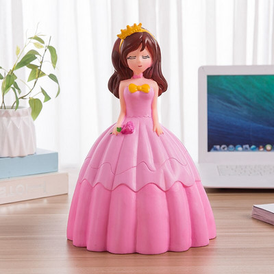 Kreativna kasica prasica Slatka krila Princess Doll Kasice s novcem, velika vinilna kasica s novčićima otporna na pad, dječji poklon ukras