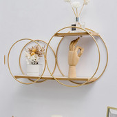 Šiaurės šalių Morden metalo medinės dekoratyvinės lentynos Kūrybinės apvalios meninės amatai statulos skulptūros vitrinos stendai bonsai laikiklio dekoras