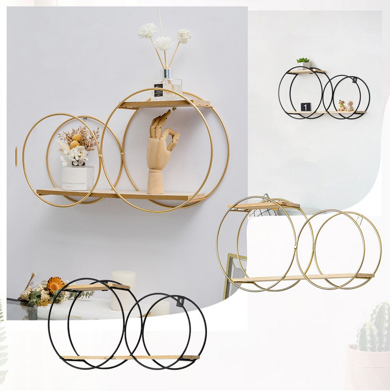 Šiaurės šalių Morden metalo medinės dekoratyvinės lentynos Kūrybinės apvalios meninės amatai statulos skulptūros vitrinos stendai bonsai laikiklio dekoras