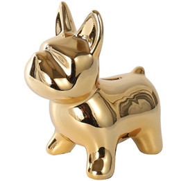 Rózsaszín francia bulldog európai kerámia mesterségek Bulldog malacpersely lakberendezés Aranyos malacpersely díszek Kreatív bulldog pénzes doboz