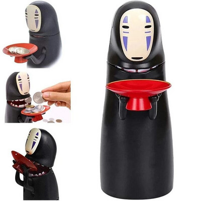 Spirited Away Kaonashi No-face Man Piggy Bank Cartoon Electronic Money Box Ghost Figure Coin Αστείο παιχνίδι Χριστουγεννιάτικο δώρο