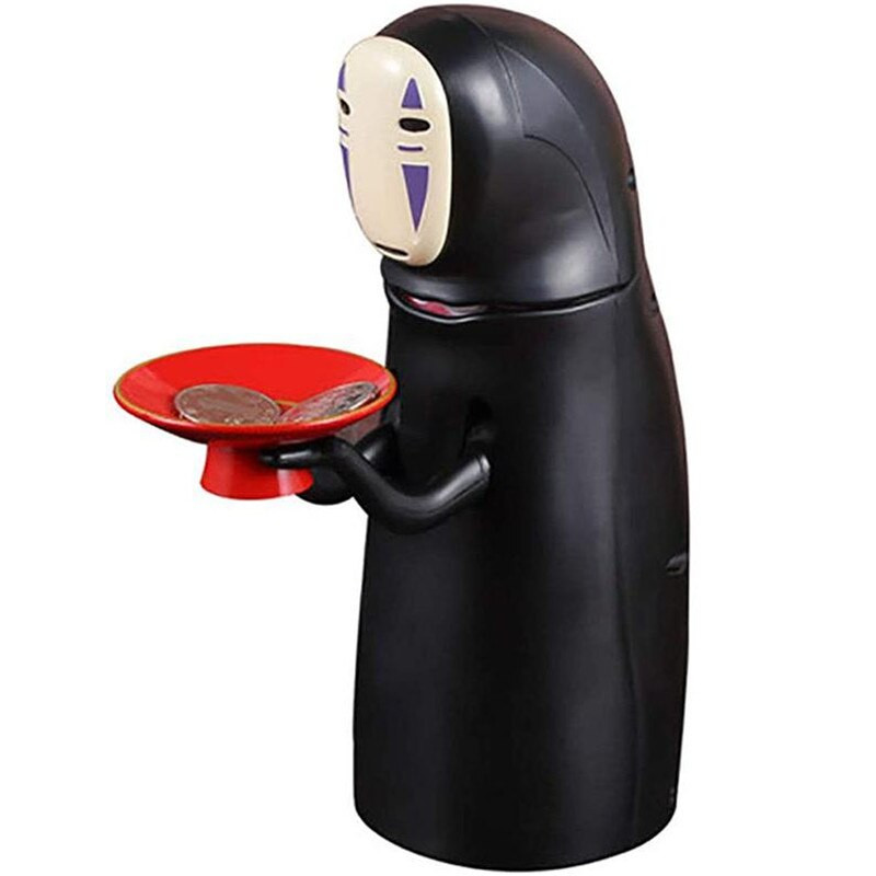 Spirited Away Kaonashi No-face Man Piggy Bank Карикатура Електронна касичка Ghost Figure Монета Забавна играчка Коледен подарък