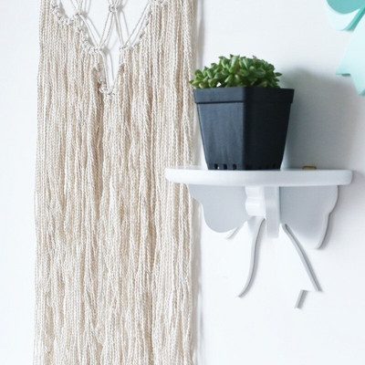 Nordijske drvene mašne Polica Ukrasi za dječju sobu Zidni nosač Ukrasne police Stalak za pohranu Organizator Držač Dekoracija od klapa