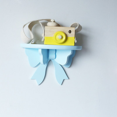 Nordijske drvene mašne Polica Ukrasi za dječju sobu Zidni nosač Ukrasne police Stalak za pohranu Organizator Držač Dekoracija od klapa