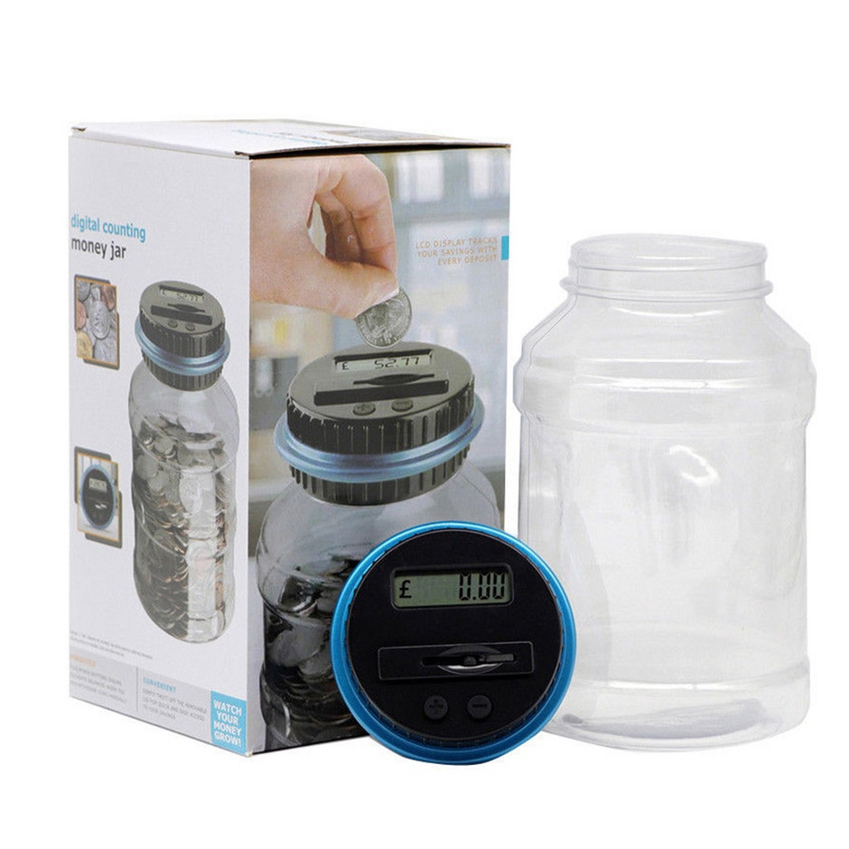 Badu.bg 1.8L Касичка Брояч на монети Електронен цифров LCD Брояч на ...