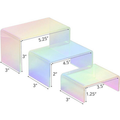 3/6 vnt. Vaivorykštės vitrinos stovas Namų laikymas Dekoravimo priedai Papuošalai Makiažo Desertas Vitrinos Kvepalų Produktų Stovas