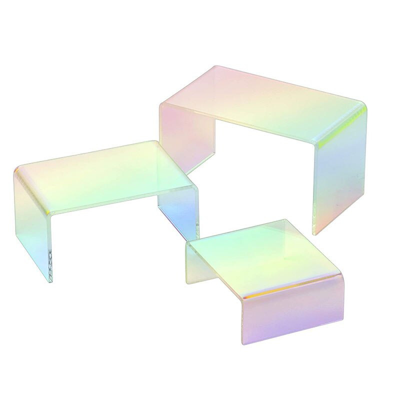 3/6 vnt. Vaivorykštės vitrinos stovas Namų laikymas Dekoravimo priedai Papuošalai Makiažo Desertas Vitrinos Kvepalų Produktų Stovas