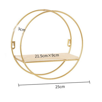 1db Modern Egyszerű kovácsoltvas kampós falipolc kreatív otthon nappali fali dekorációs tároló állvány