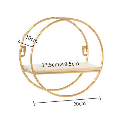 1db Modern Egyszerű kovácsoltvas kampós falipolc kreatív otthon nappali fali dekorációs tároló állvány