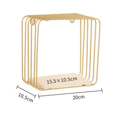 1db Modern Egyszerű kovácsoltvas kampós falipolc kreatív otthon nappali fali dekorációs tároló állvány