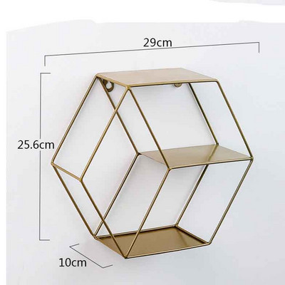 1db Modern Egyszerű kovácsoltvas kampós falipolc kreatív otthon nappali fali dekorációs tároló állvány