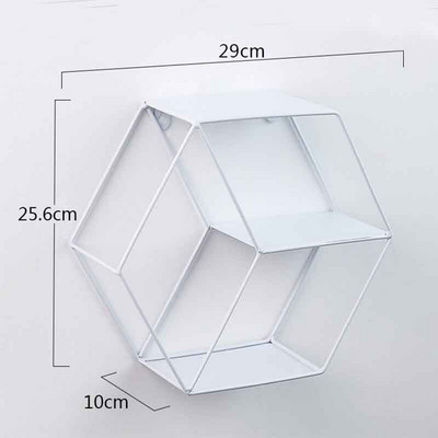 1db Modern Egyszerű kovácsoltvas kampós falipolc kreatív otthon nappali fali dekorációs tároló állvány