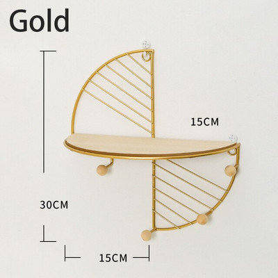 Nordic Iron Art Creative Storage Display Shelf Висяща на стена поставка за съхранение Рамка за декорация на хола Офис Аксесоари за дома