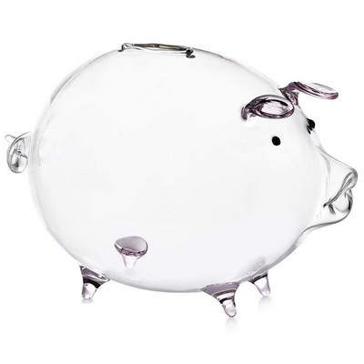 2022 Nou Porc Pușculiță Cutii de bani Cutie de economisire a monedelor Drăguț din sticlă transparentă Suvenir Naștere