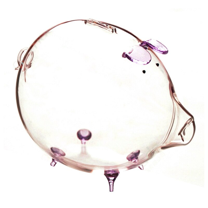 2022 Nou Porc Pușculiță Cutii de bani Cutie de economisire a monedelor Drăguț din sticlă transparentă Suvenir Naștere