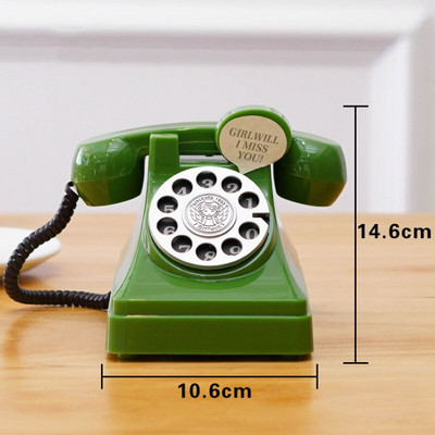 Retro-telefoni hoiupõrsas Loominguline laste mänguasjade vahetuskast Vanaaegne telefoni hoiupõrsas kodukaunistuse müntide hoiukast