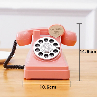 Retro-telefoni hoiupõrsas Loominguline laste mänguasjade vahetuskast Vanaaegne telefoni hoiupõrsas kodukaunistuse müntide hoiukast