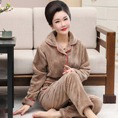 Moteriška dviejų dalių pūkinė pižama