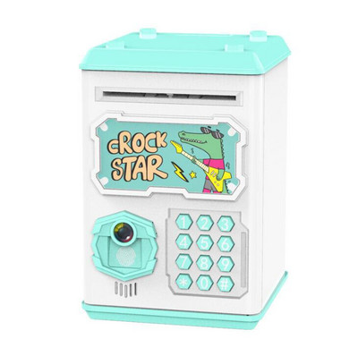 Elektronikus ujjlenyomat-arcfelismerő Piggy Bank ATM Jelszó Pénzdoboz takarékdoboz érme befizetéshez Bankjegy széf gyerek ajándék