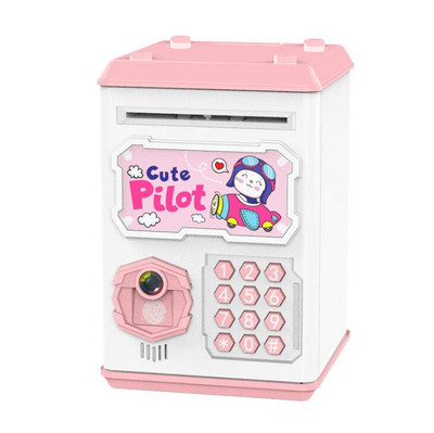 Elektronikus ujjlenyomat-arcfelismerő Piggy Bank ATM Jelszó Pénzdoboz takarékdoboz érme befizetéshez Bankjegy széf gyerek ajándék