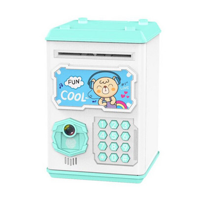 Elektronikus ujjlenyomat-arcfelismerő Piggy Bank ATM Jelszó Pénzdoboz takarékdoboz érme befizetéshez Bankjegy széf gyerek ajándék