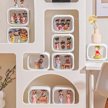 Пластмасови фигурки Модели Кукли Кутия за съхранение Прозрачни герои Играчки Орнаменти Дисплей Кутия Наложена щора Витрина Прозрачна