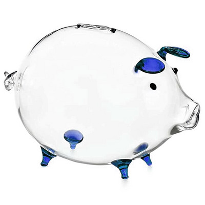 Pig Piggy Bank Κουτιά χρημάτων Κουμπί κερμάτων Χαριτωμένο διαφανές γυάλινο αναμνηστικό δώρο γενεθλίων για παιδιά Παιδιά