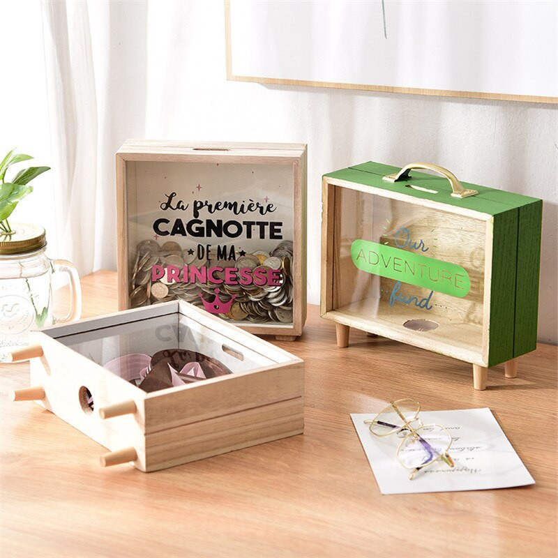 1 db fából készült malacpersely Pénzbank pénzes dobozok lakberendezési ajándék gyerekeknek pénzes dobozok tárolódoboz