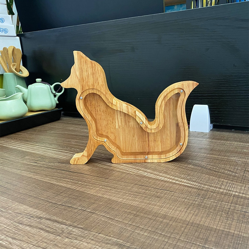 Medinis gyvūnas Piggy Bank Mielas dinozauras Kiaulė Katė Žuvis Meška Gyvūnų Pinigų Dėžutės Monetų Piggy Bank darbalaukio ornamentas Monetų laikymo bakas