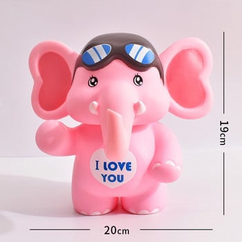 Κινούμενα σχέδια Elephant Piggy Bank Cute Money Box Θήκη νομισμάτων Κουτί αποθήκευσης Τράπεζα κερμάτων για παιδικά παιχνίδια Παιδικά δώρα γενεθλίων Διακόσμηση σπιτιού