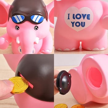 Κινούμενα σχέδια Elephant Piggy Bank Cute Money Box Θήκη νομισμάτων Κουτί αποθήκευσης Τράπεζα κερμάτων για παιδικά παιχνίδια Παιδικά δώρα γενεθλίων Διακόσμηση σπιτιού