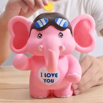 Κινούμενα σχέδια Elephant Piggy Bank Cute Money Box Θήκη νομισμάτων Κουτί αποθήκευσης Τράπεζα κερμάτων για παιδικά παιχνίδια Παιδικά δώρα γενεθλίων Διακόσμηση σπιτιού